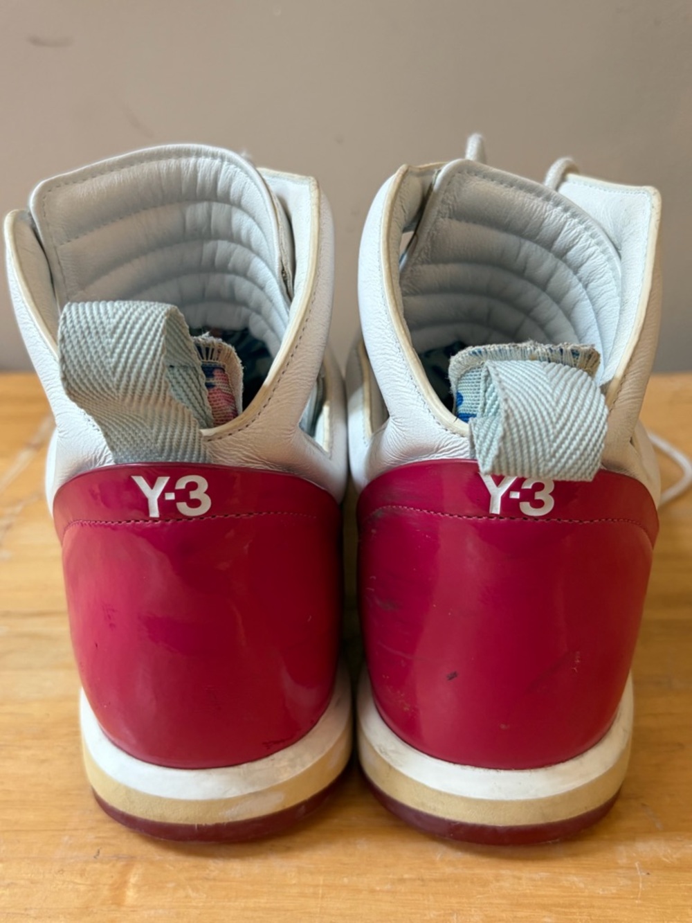 Y-3 Yohji Yamamoto Adidas Shizuka High Top Sneakers Pink Blue White Shoes UK 5.5 - Picture 9 of 16